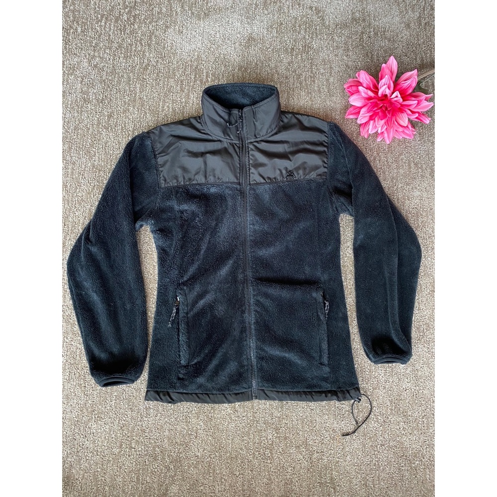 Snozu Black Fleece Zip Up Jacket
